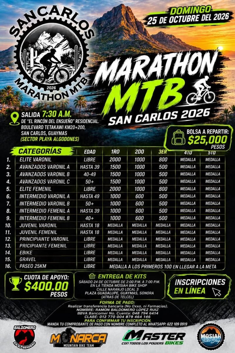 Flyer de Marathon MTB San Carlos 2026